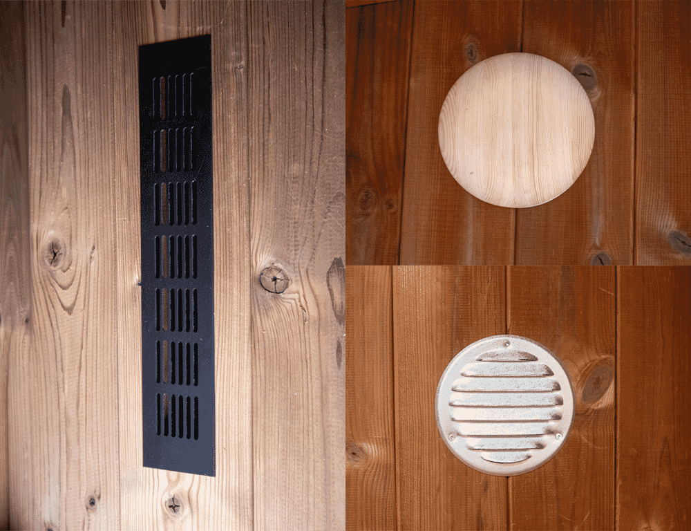 no bug sauna drainage and vent system