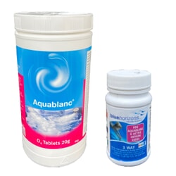 Aquablanc O2 Tablets 1kg + 50 Test Strips
