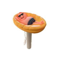 Relaxed Man Floating Thermometer