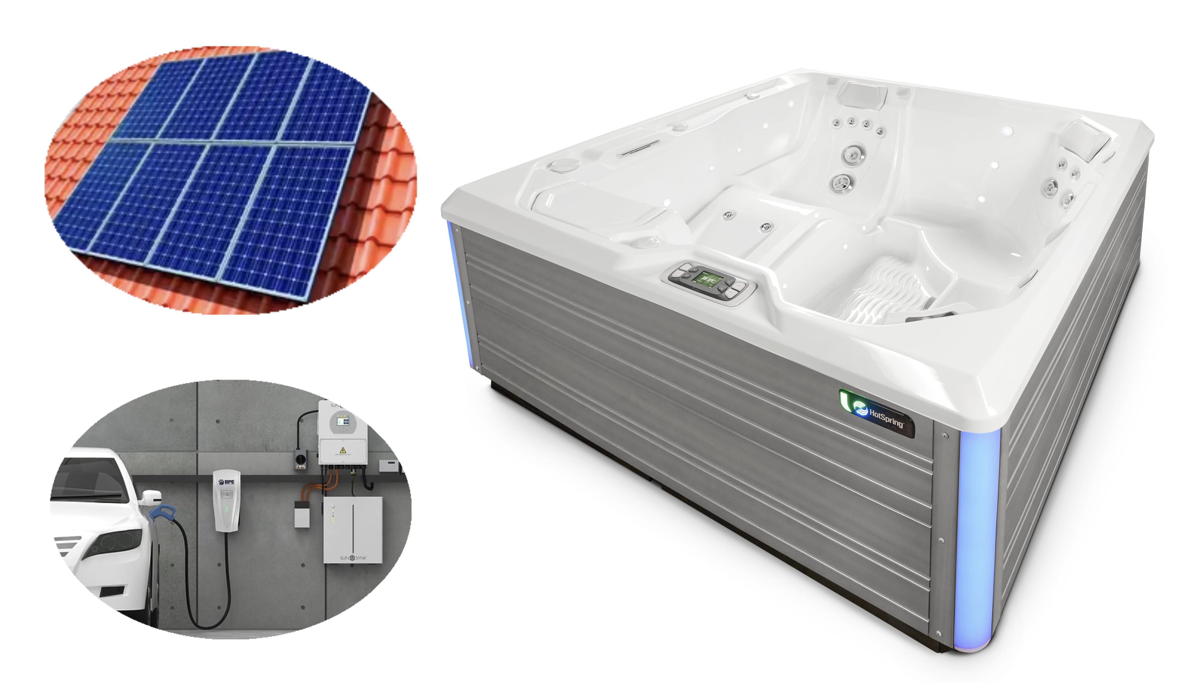Hot Tub With Solar PV Panels or Battery Storage