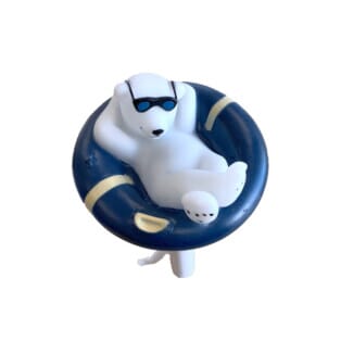Floating Polar Bear in Ring Thermometer