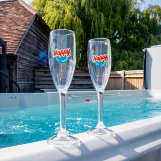 Happy Hot Tubs Hot Tub Pool Safe Champagne Fizz Flutes