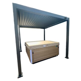 Happy Hot Tubs Aluminium Garden Pergola with Louvred Roof