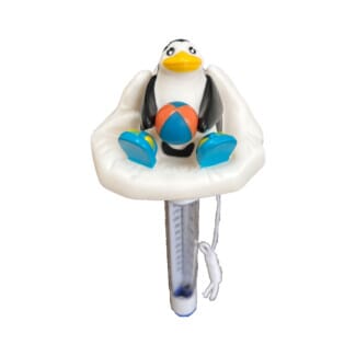 floating penguin swimming pool thermometer 