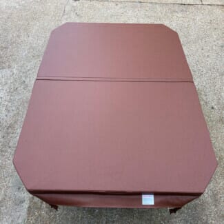 Factory Second 1.994 x 1.905m Hot Tub Cover w/ 254mm Cut Corners Brown (Ref 228)